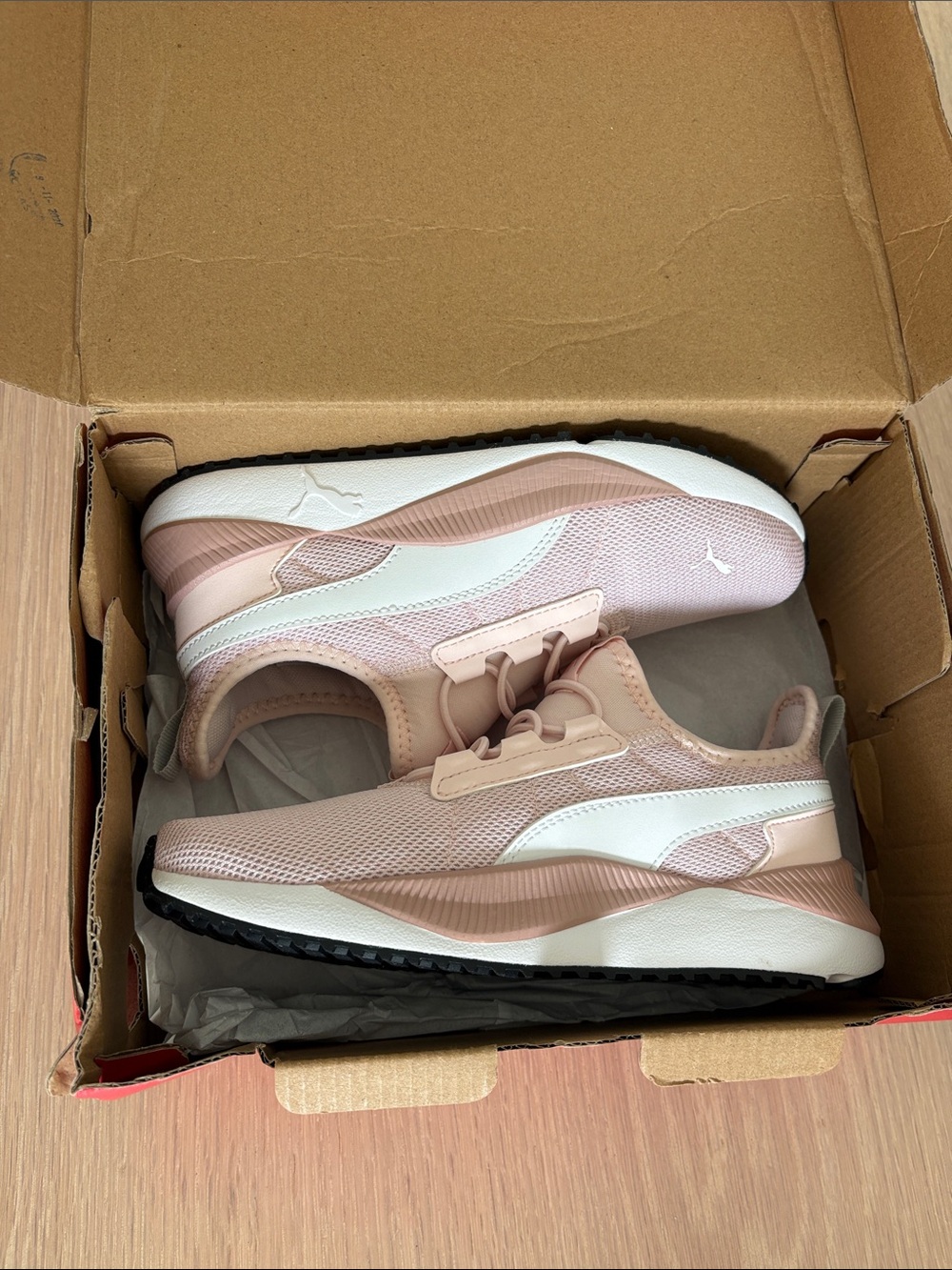 Puma Girls Blush Pink and White Athletic Sneakers BRAND new in box